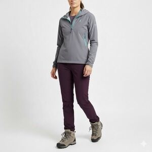 Mountain Hardwear Womens Pants Size 12/32‎ Plum Soft Fleece Lined Hiking Outdoor